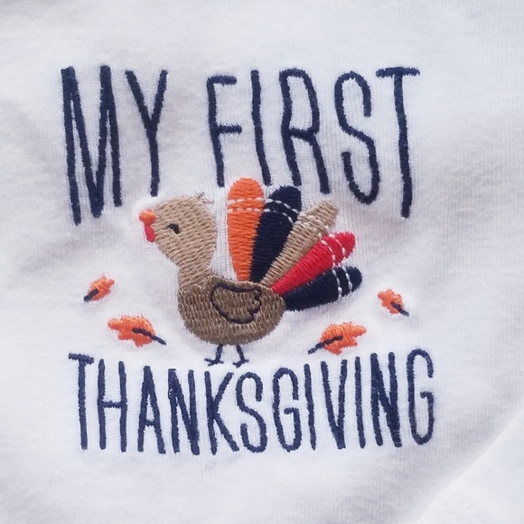 1st Thanksgiving Long-Sleeved Onesie - Picture 2 of 3